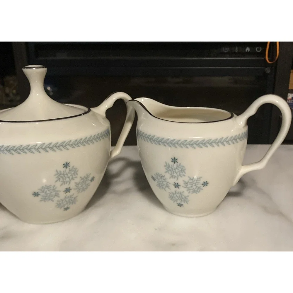Lenox Charmaine Vintage U. S. A. Made Creamer & Sugar Bowl Vintage 7.5